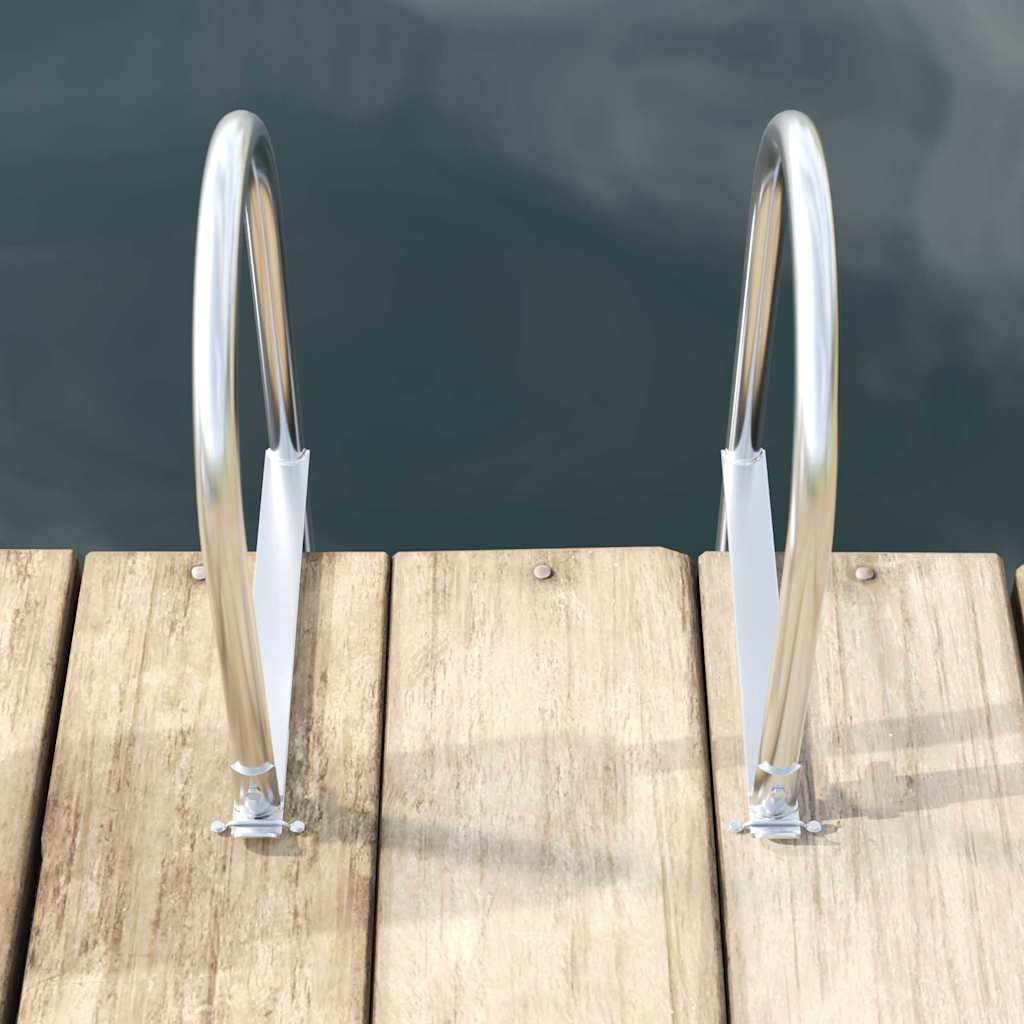 Scala da Dock a 4 Gradini Argento 45 Ã—11,5 Ã—162 cm Alluminio