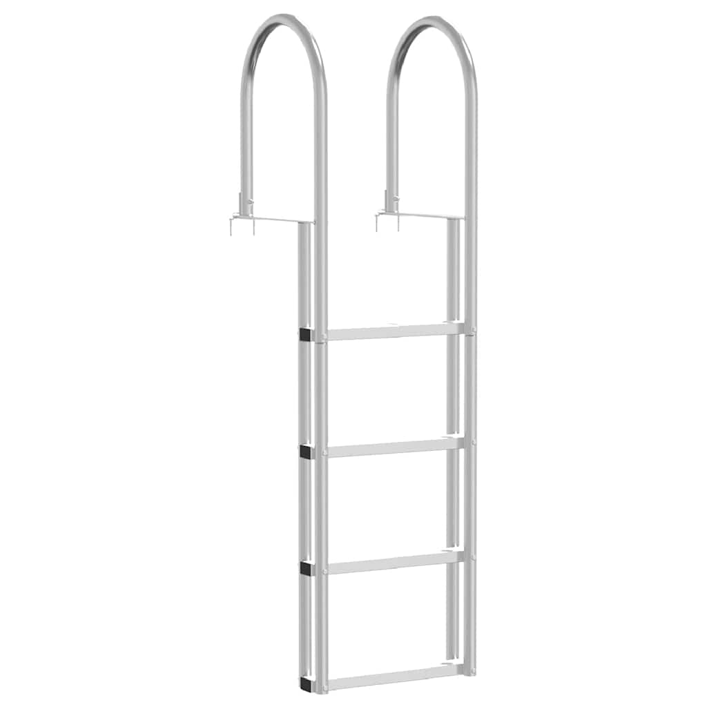 Scala da Dock a 4 Gradini Argento 45 Ã—11,5 Ã—162 cm Alluminio