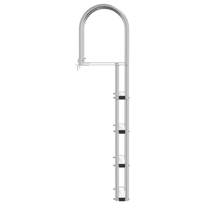 Scala da Dock a 4 Gradini Argento 45 Ã—11,5 Ã—162 cm Alluminio