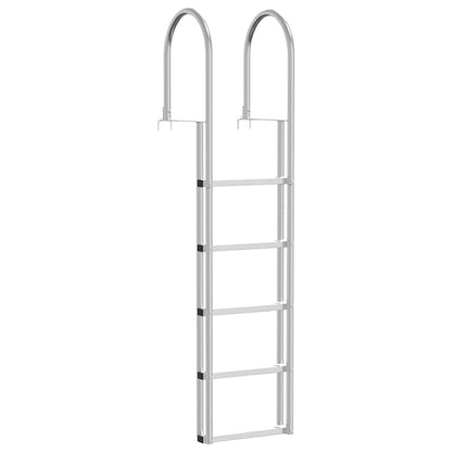 Scala da Dock a 5 Gradini Argento 45 Ã—11,5 Ã—190 cm Alluminio
