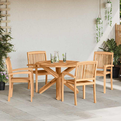 Set da Pranzo per Giardino 3 pcs Marrone Legno: Acacia solida