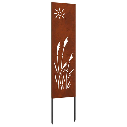 Schermo per privacy in giardino Traforo Ruggine 32 x 140 cm