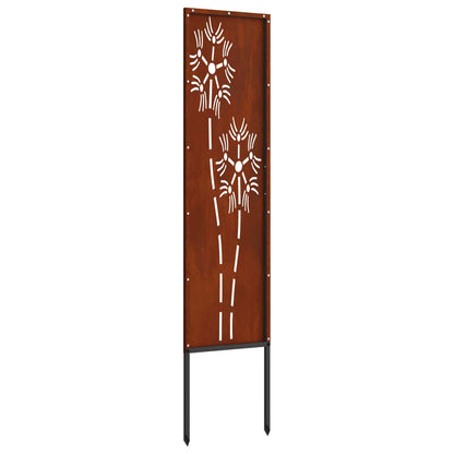 Schermo per privacy in giardino Traforo Ruggine 32 x 140 cm