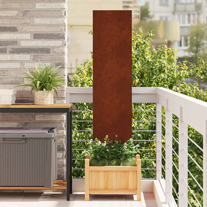 Schermo per privacy in giardino Traforo Ruggine 32 x 140 cm