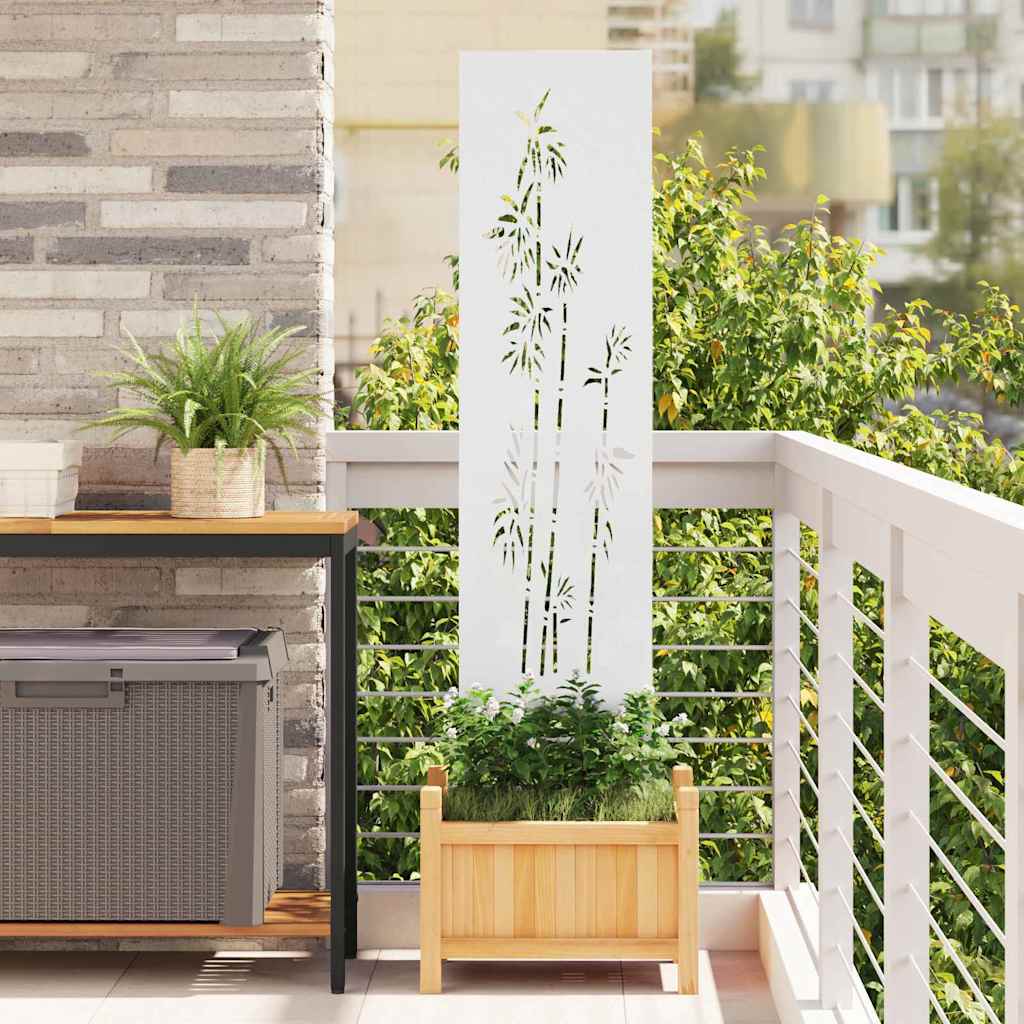 Schermo per privacy in giardino Floreale Bianco 32 x 140 cm