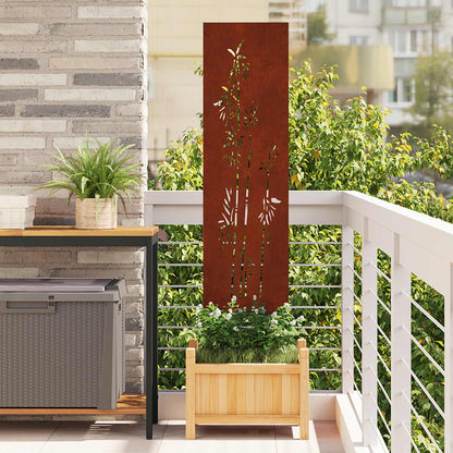 Schermo per privacy in giardino Floreale Ruggine 32 x 140 cm