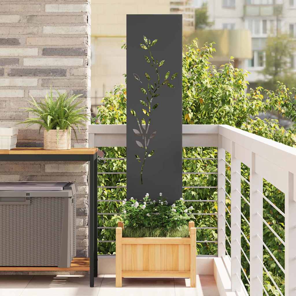 Schermo per privacy in giardino Floreale Nero 32 x 140 cm