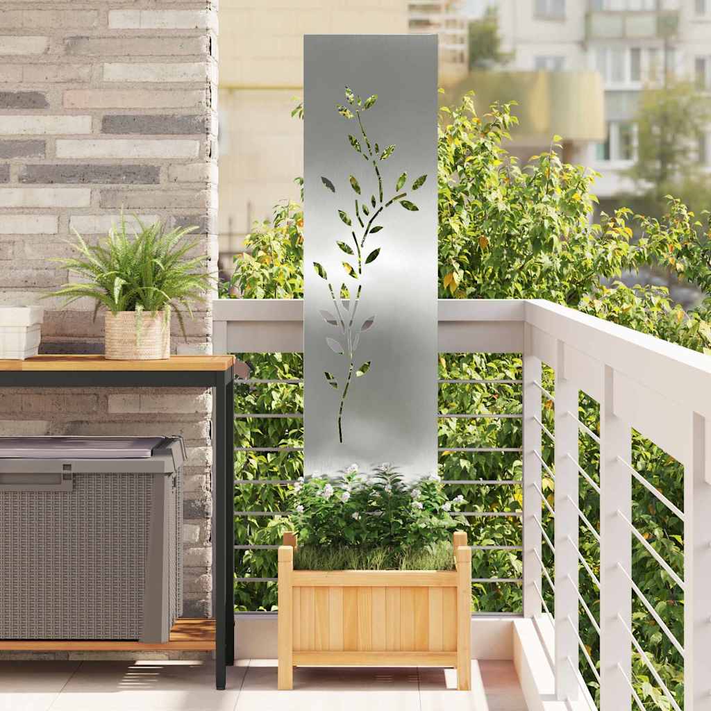 Schermo per privacy in giardino Floreale Argento 32 x 140 cm