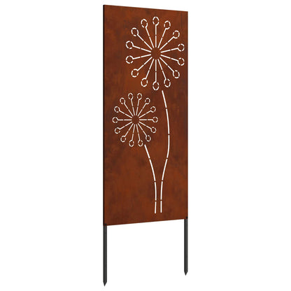 Schermo per privacy in giardino Traforo Ruggine 50 x 140 cm