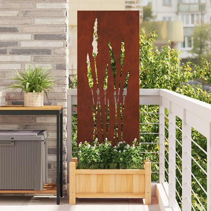 Schermo per privacy in giardino Floreale Ruggine 50 x 140 cm