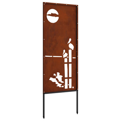Schermo per privacy in giardino Traforo Ruggine 50 x 140 cm