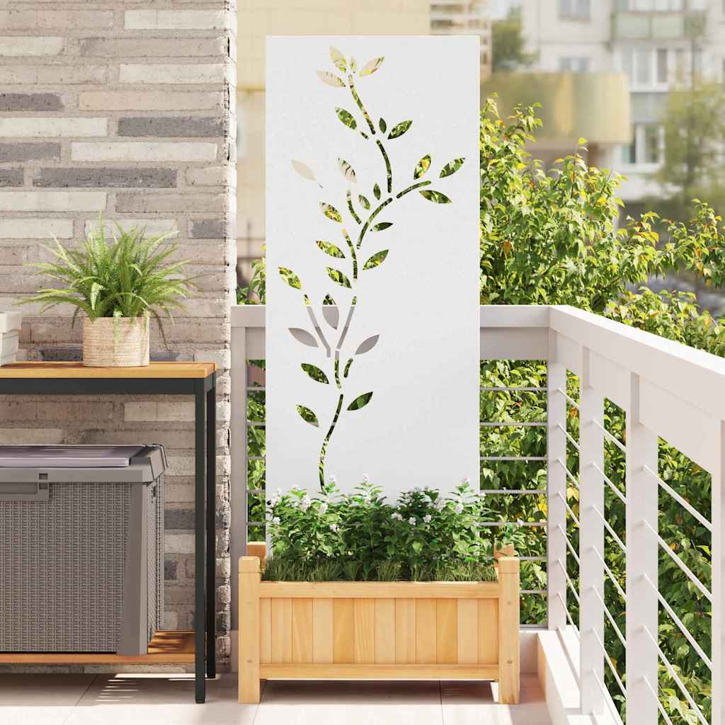 Schermo per privacy in giardino Floreale Bianco 50 x 140 cm