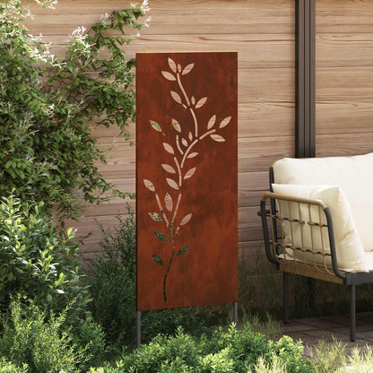 Schermo per privacy in giardino Floreale Ruggine 50 x 140 cm