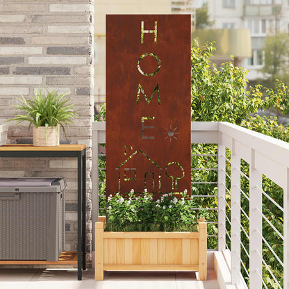 Schermo per privacy in giardino Traforo Ruggine 50 x 140 cm