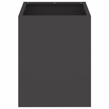 Vaso da giardino Nero 32 x 32 x 40 cm Acciaio laminato a freddo
