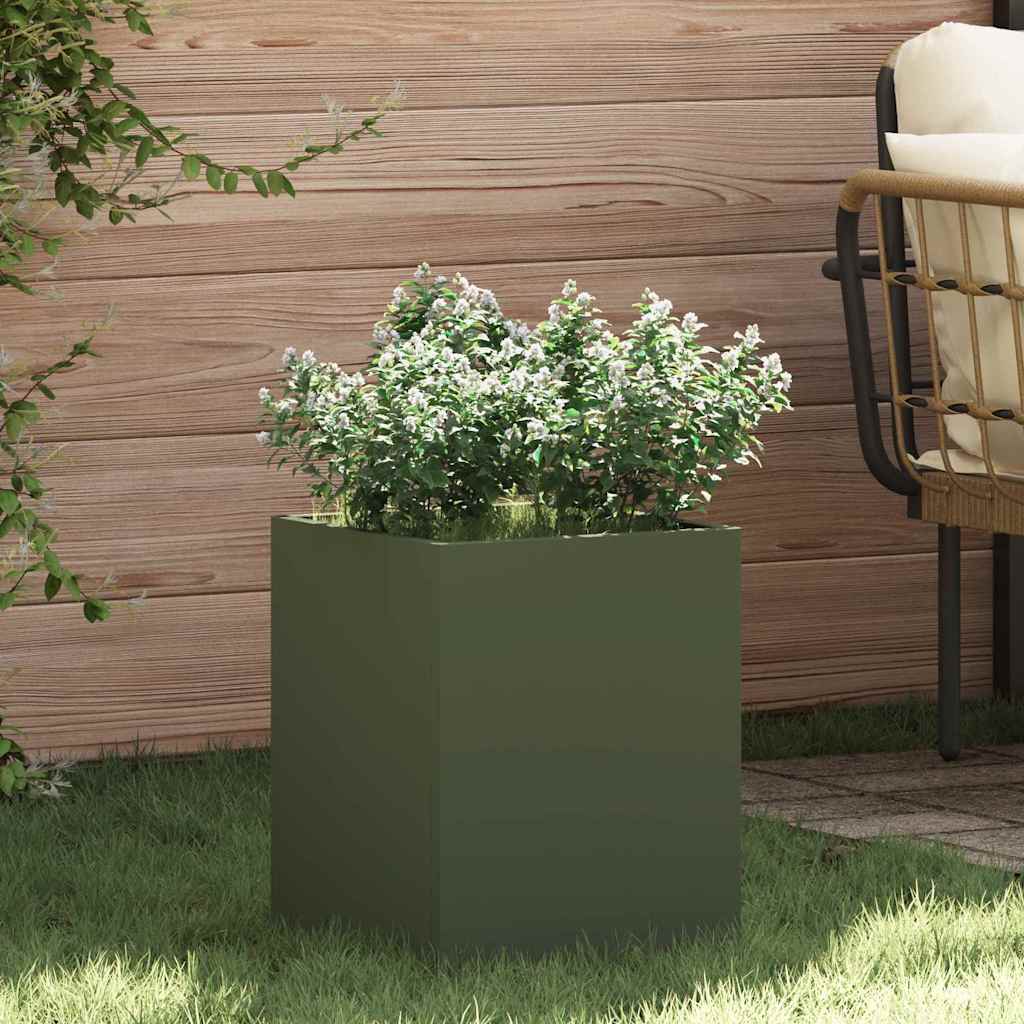 Vaso da giardino Verde oliva 32 x 32 x 40 cm