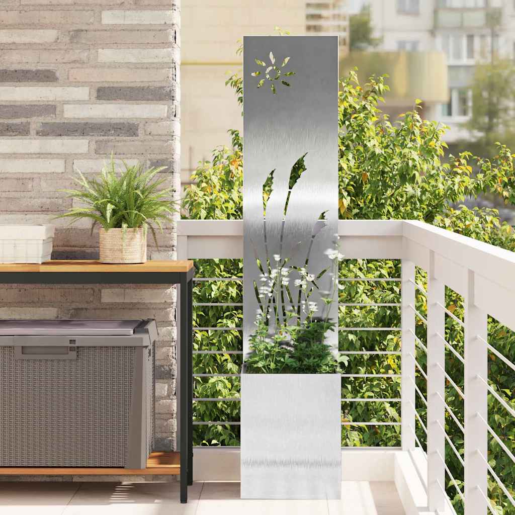 Schermo per privacy in giardino Traforo Argento 32 x 140 cm