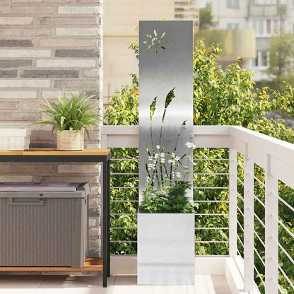 Schermo per privacy in giardino Traforo Argento 32 x 140 cm