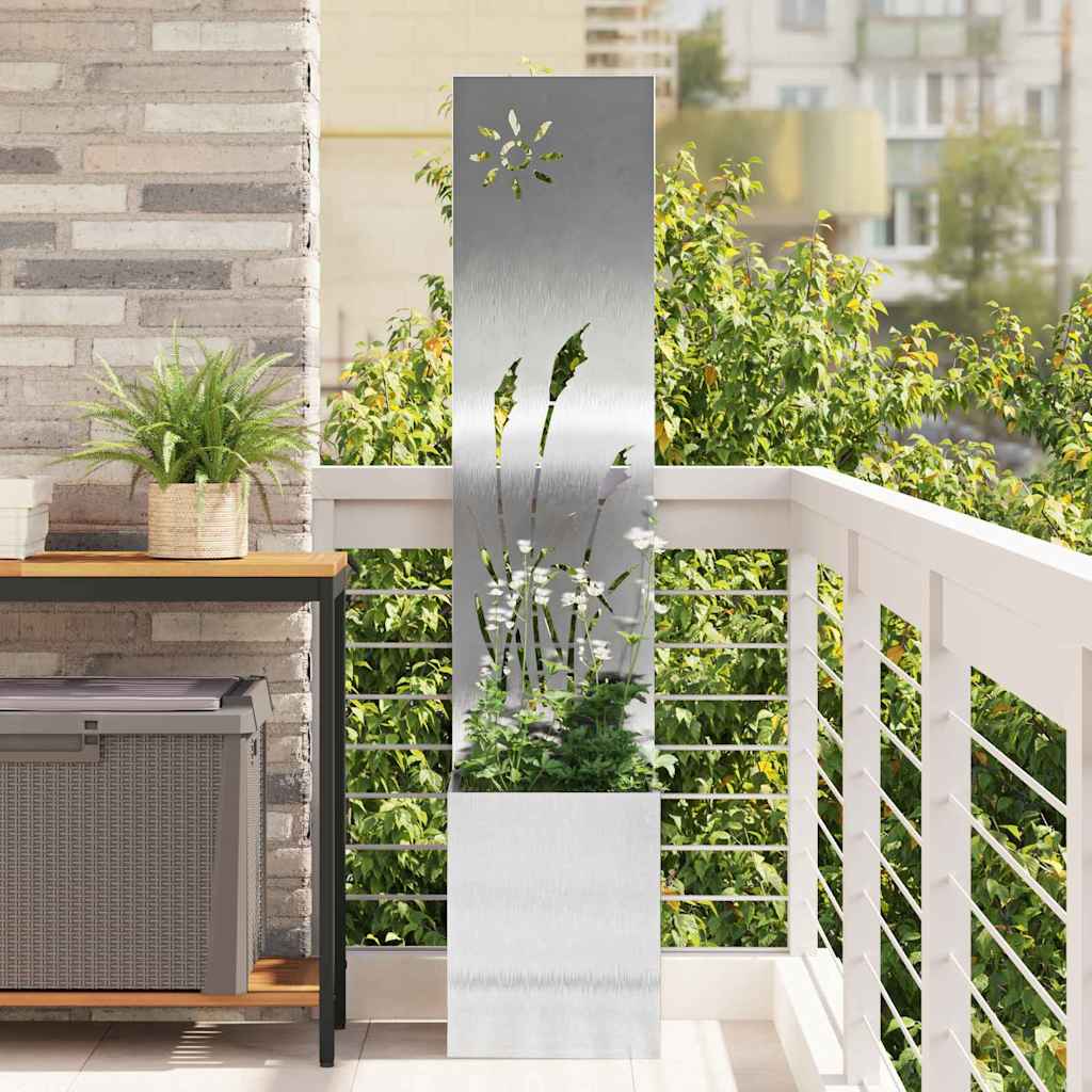 Schermo per privacy in giardino Traforo Argento 32 x 140 cm