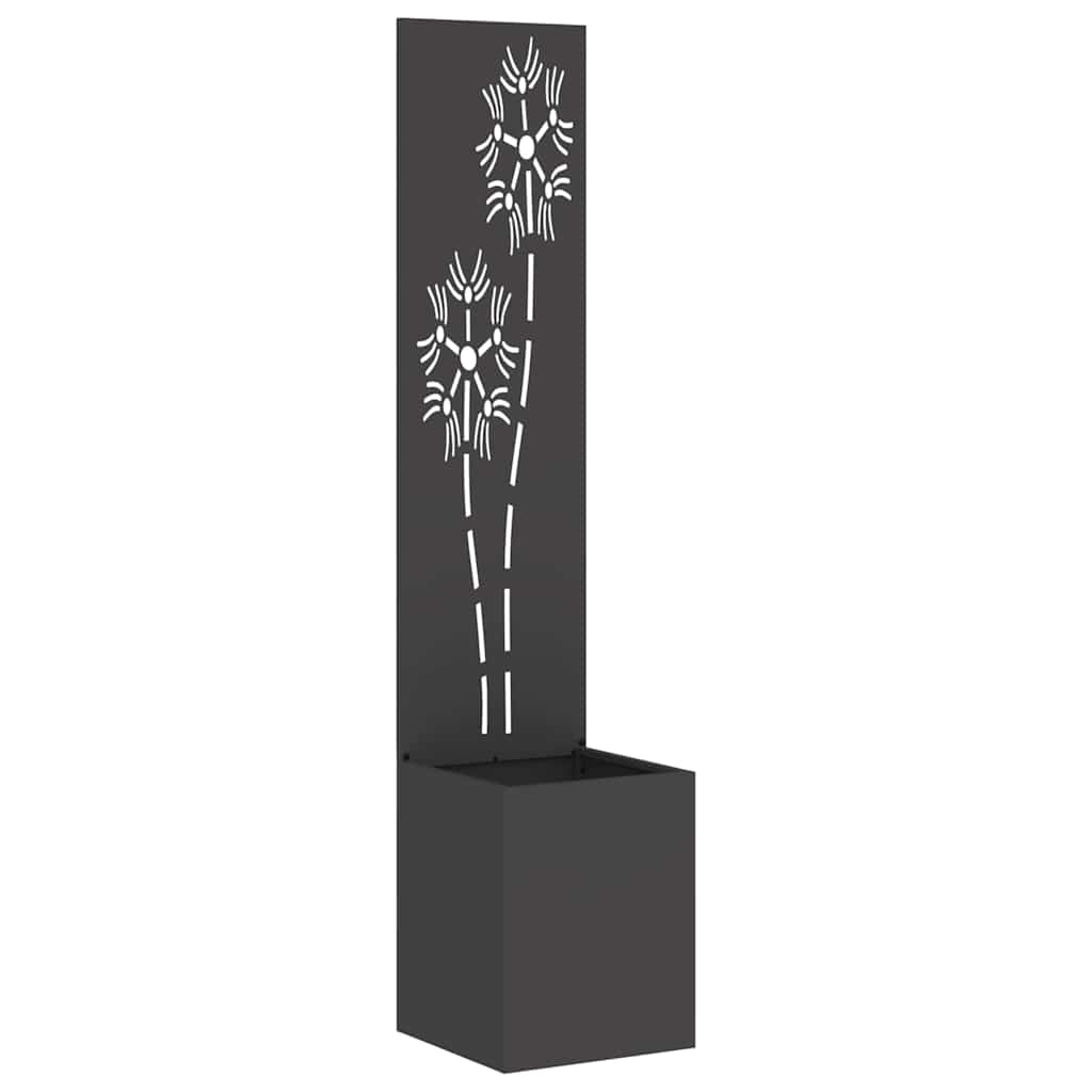 Schermo per privacy in giardino Floreale Nero 32 x 140 cm