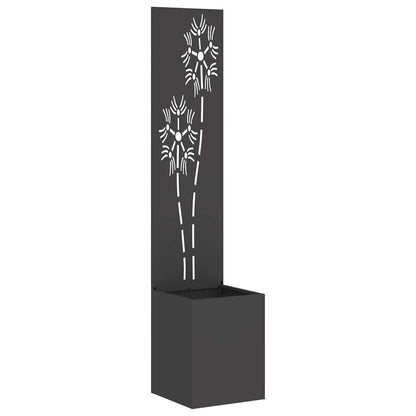 Schermo per privacy in giardino Floreale Nero 32 x 140 cm