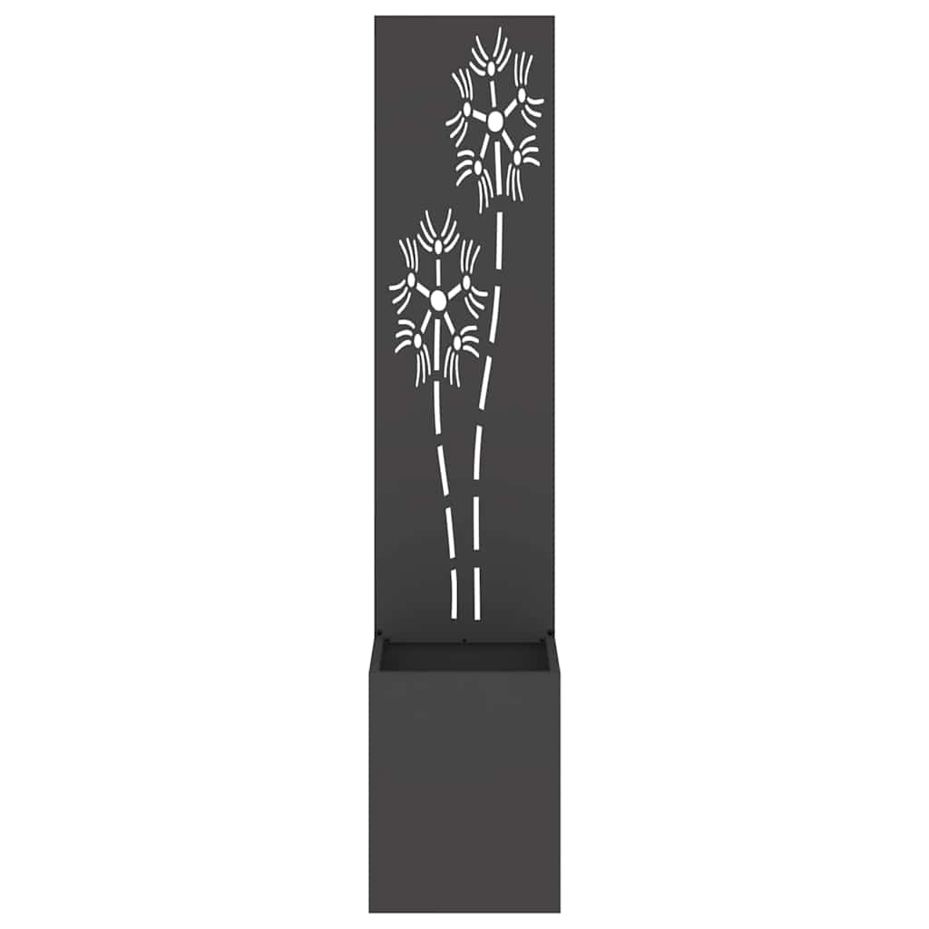 Schermo per privacy in giardino Floreale Nero 32 x 140 cm