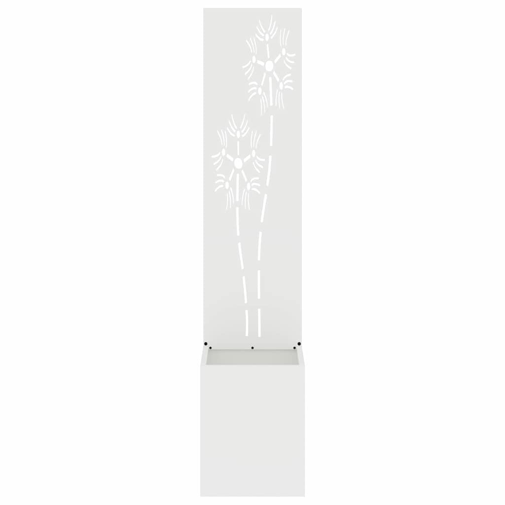 Schermo per privacy in giardino Floreale Bianco 32 x 140 cm