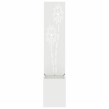 Schermo per privacy in giardino Floreale Bianco 32 x 140 cm