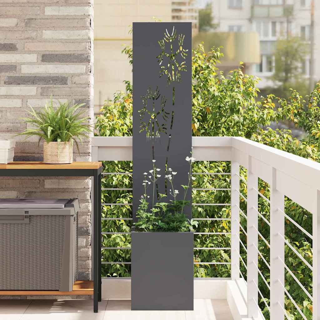Schermo per privacy in giardino Floreale Antracite 32 x 140 cm