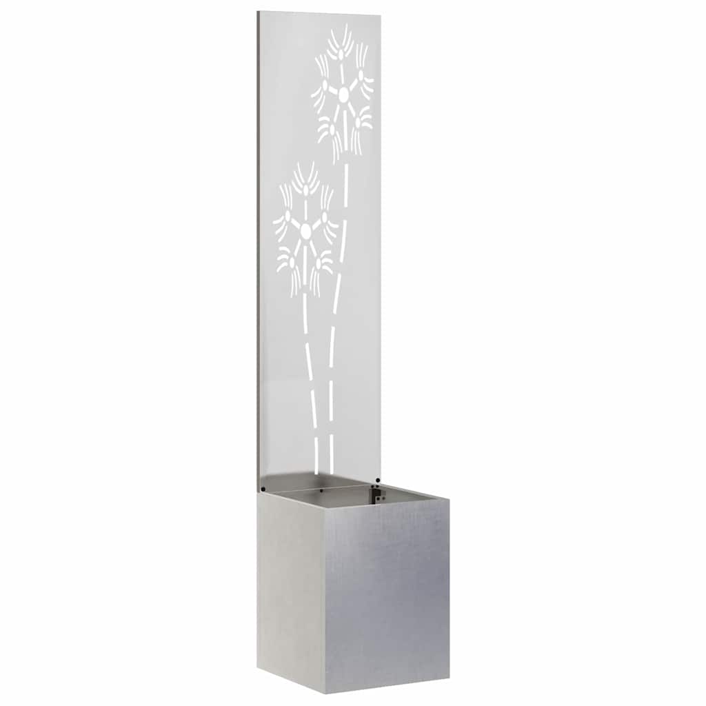 Schermo per privacy in giardino Floreale Argento 32 x 140 cm