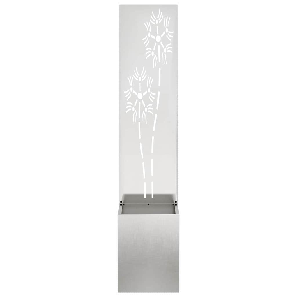 Schermo per privacy in giardino Floreale Argento 32 x 140 cm