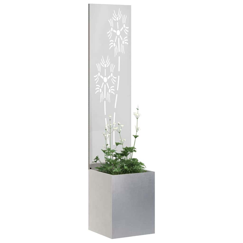 Schermo per privacy in giardino Floreale Argento 32 x 140 cm
