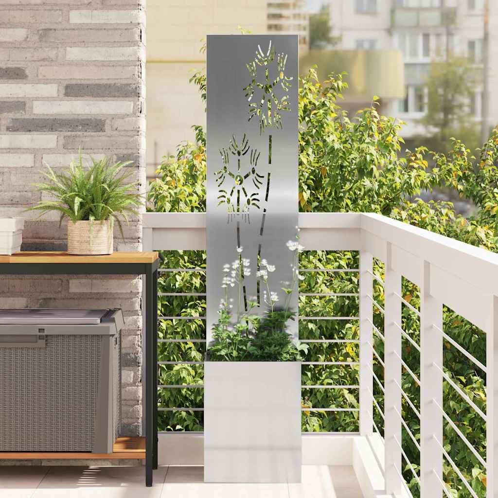 Schermo per privacy in giardino Floreale Argento 32 x 140 cm