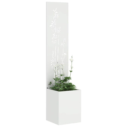 Schermo per privacy in giardino Floreale Bianco 32 x 140 cm