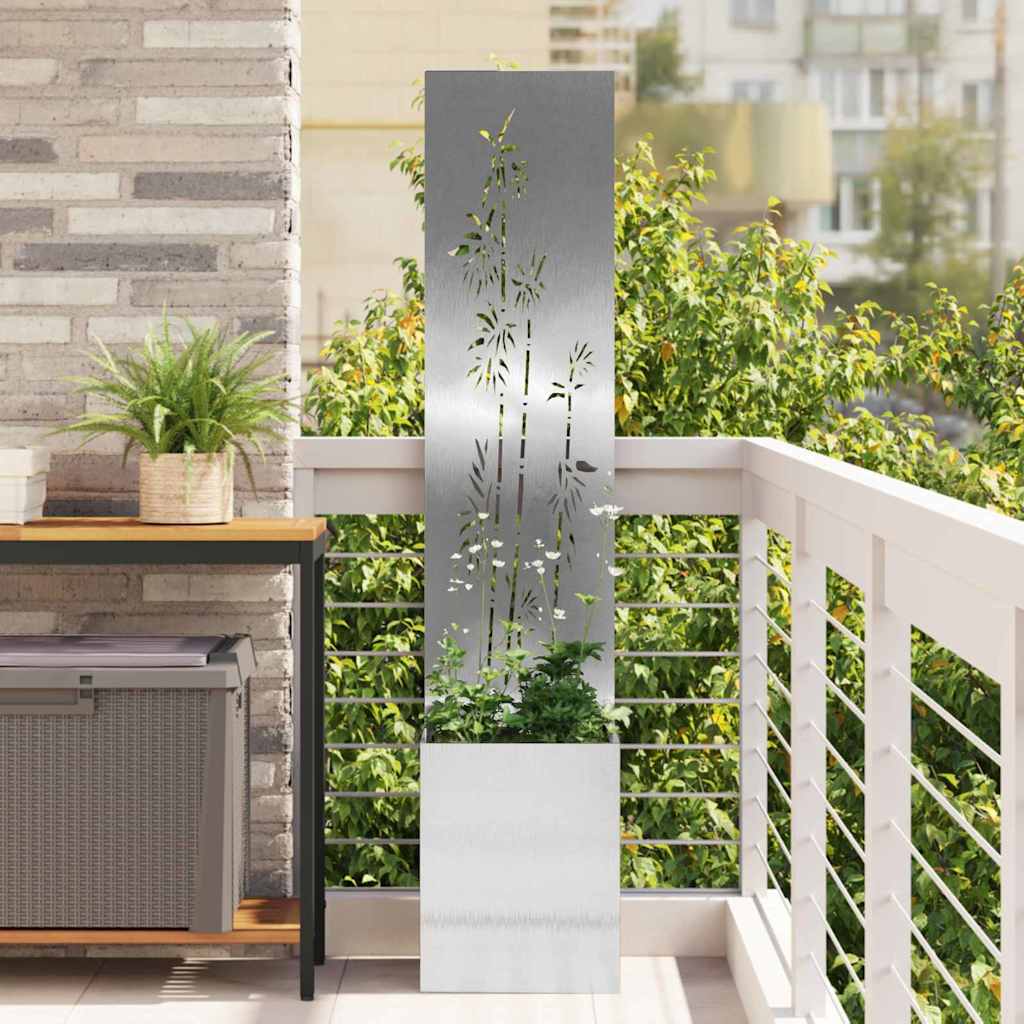 Schermo per privacy in giardino Floreale Argento 32 x 140 cm