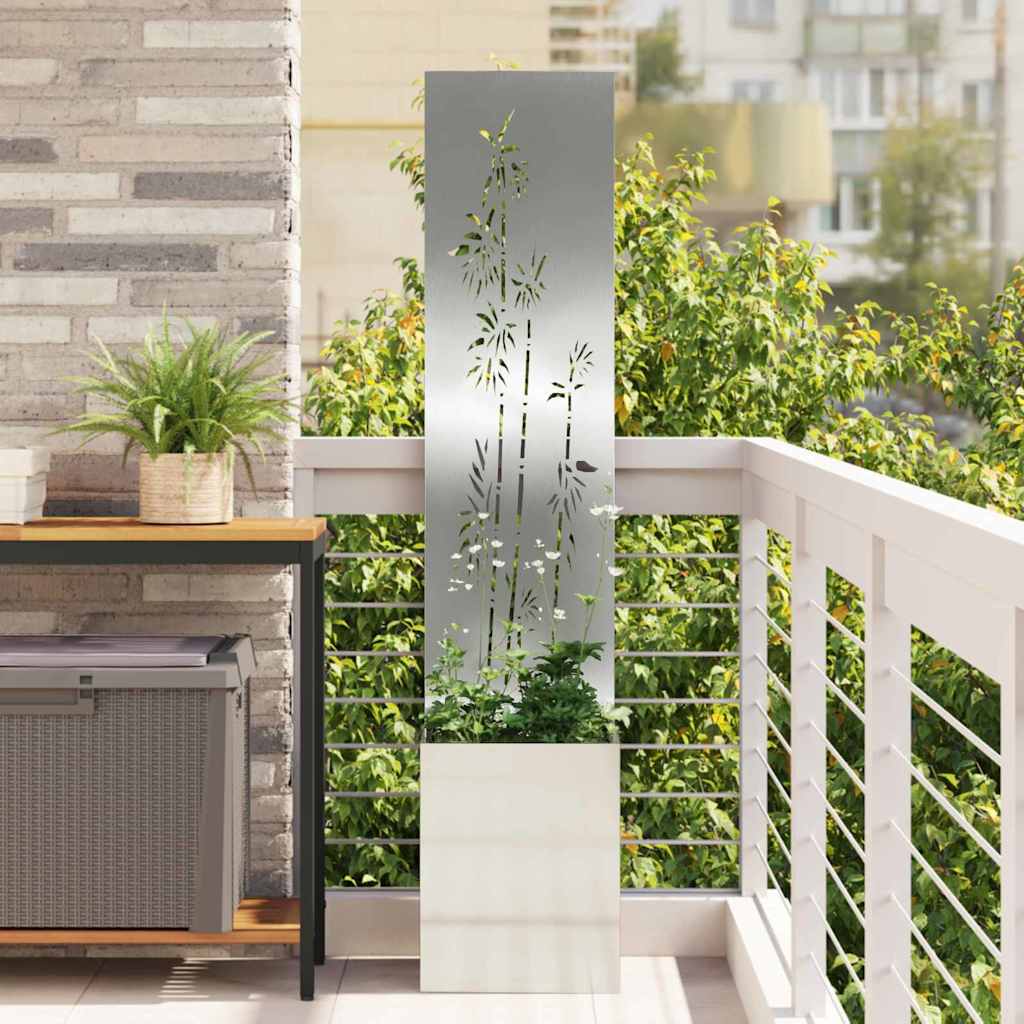 Schermo per privacy in giardino Floreale Argento 32 x 140 cm