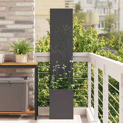 Schermo per privacy in giardino Traforo Nero 32 x 32 x 150 cm