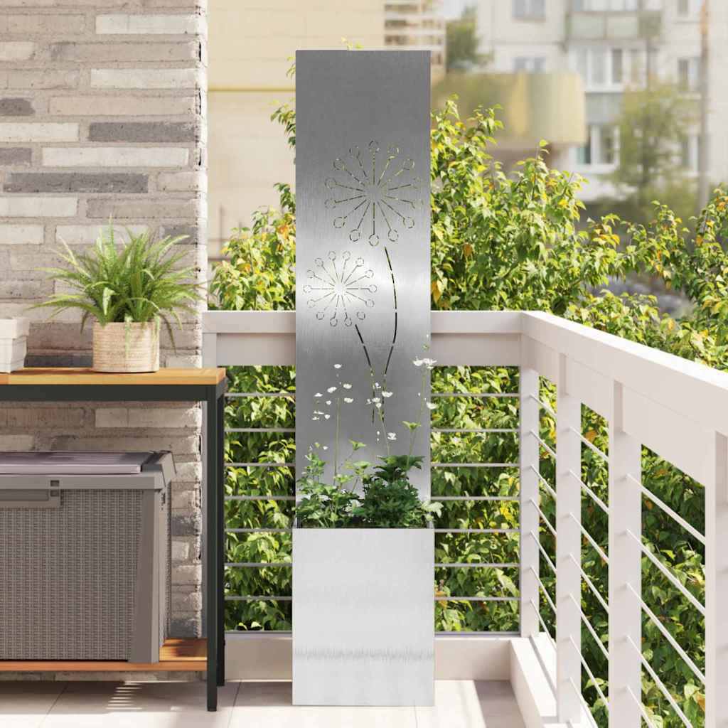 Schermo per privacy in giardino Traforo Argento 32 x 140 cm