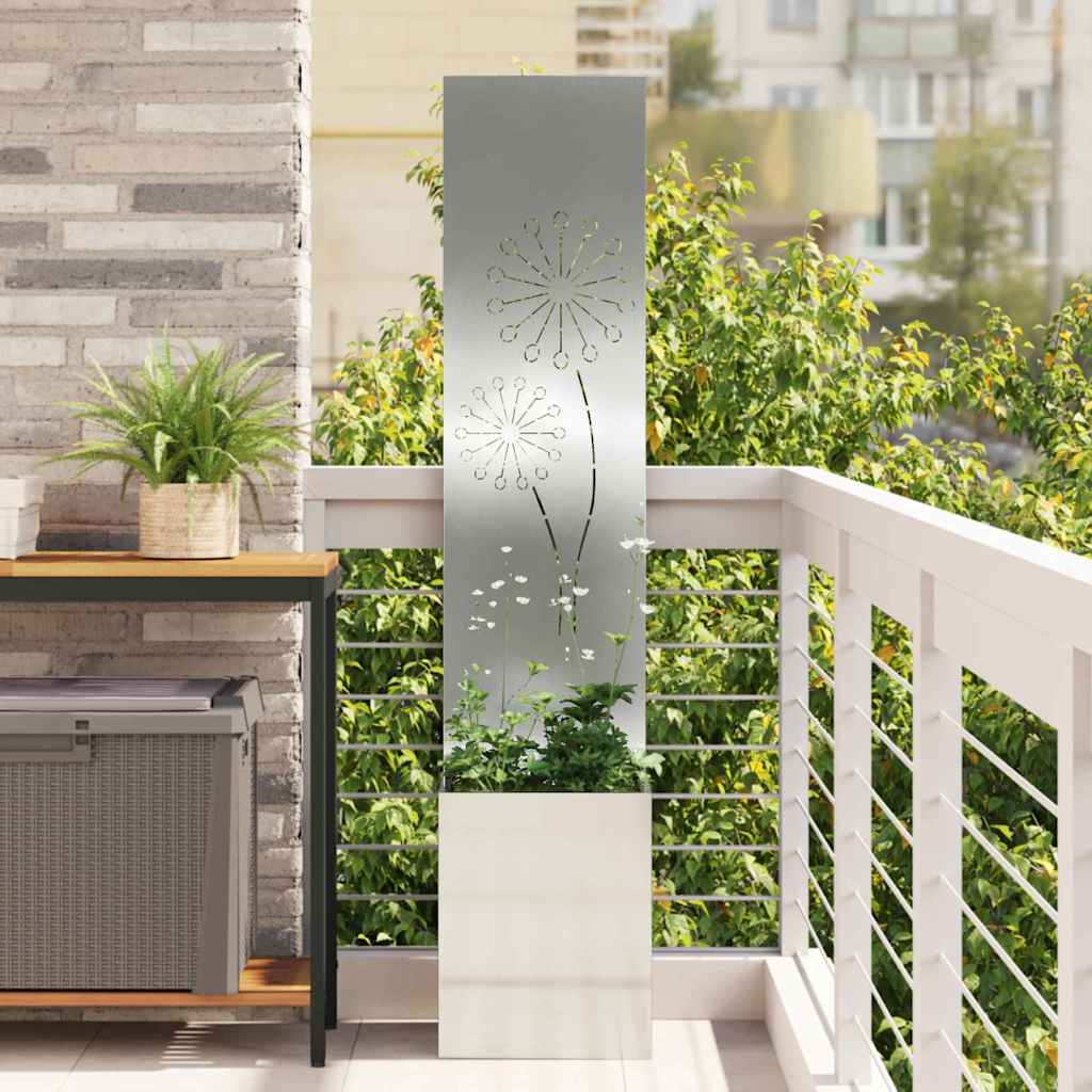 Schermo per privacy in giardino Traforo Argento 32 x 140 cm