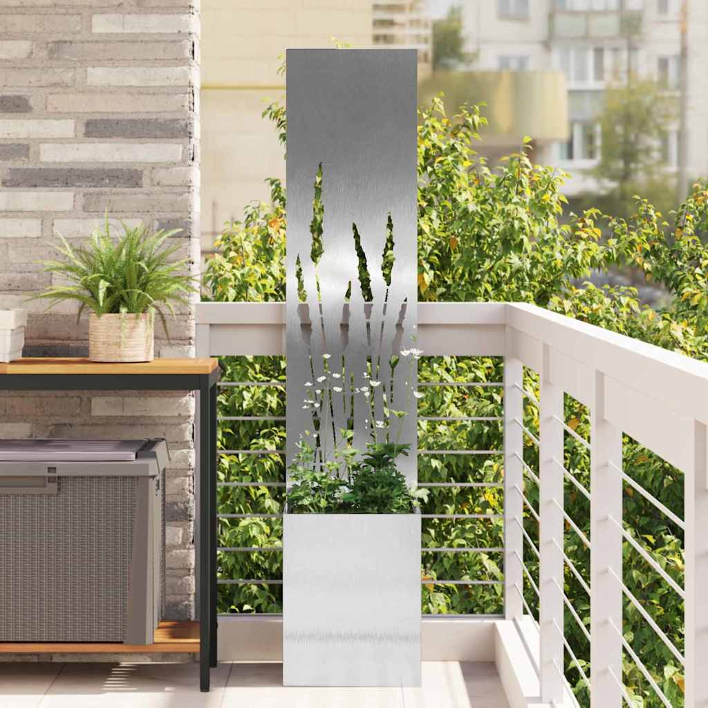 Schermo per privacy in giardino Traforo Argento 32 x 140 cm