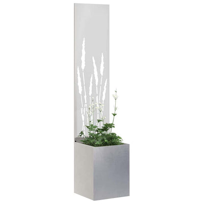 Schermo per privacy in giardino Traforo Argento 32 x 140 cm