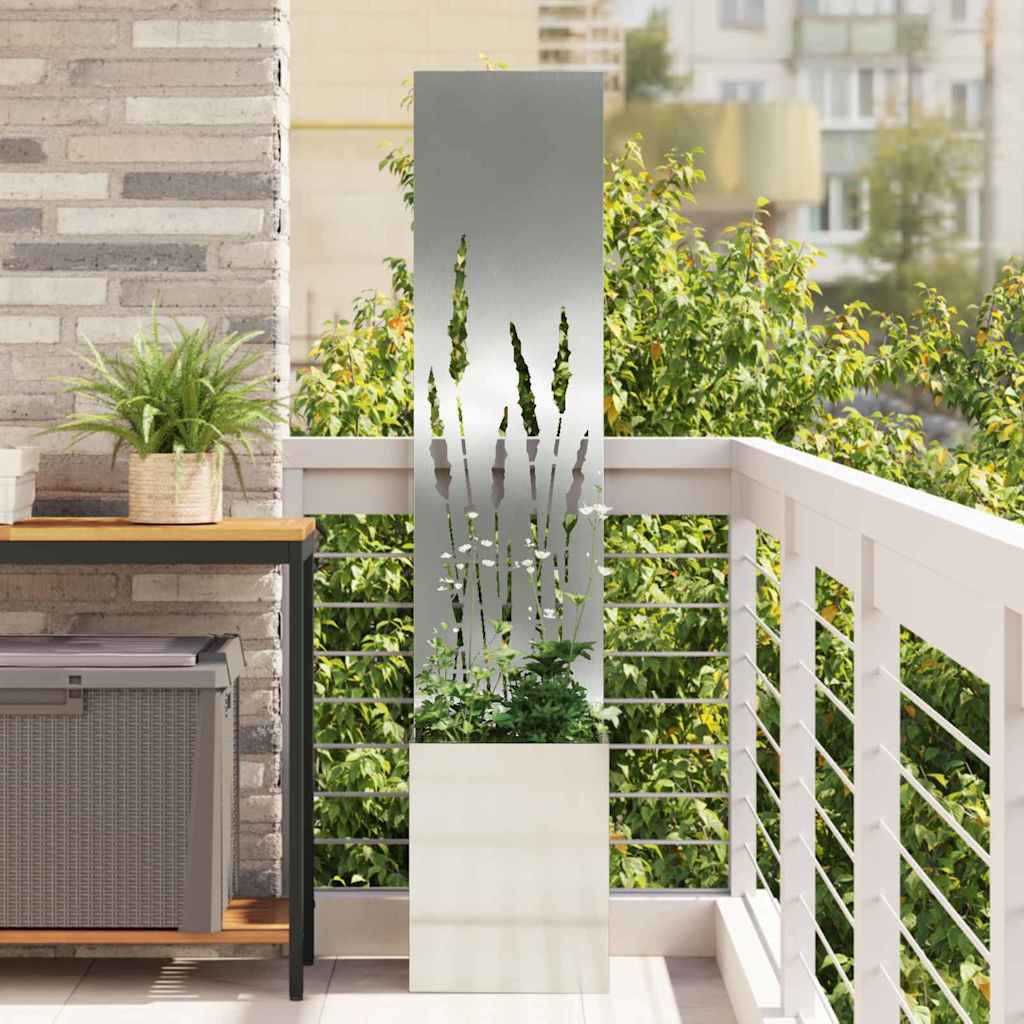 Schermo per privacy in giardino Traforo Argento 32 x 140 cm