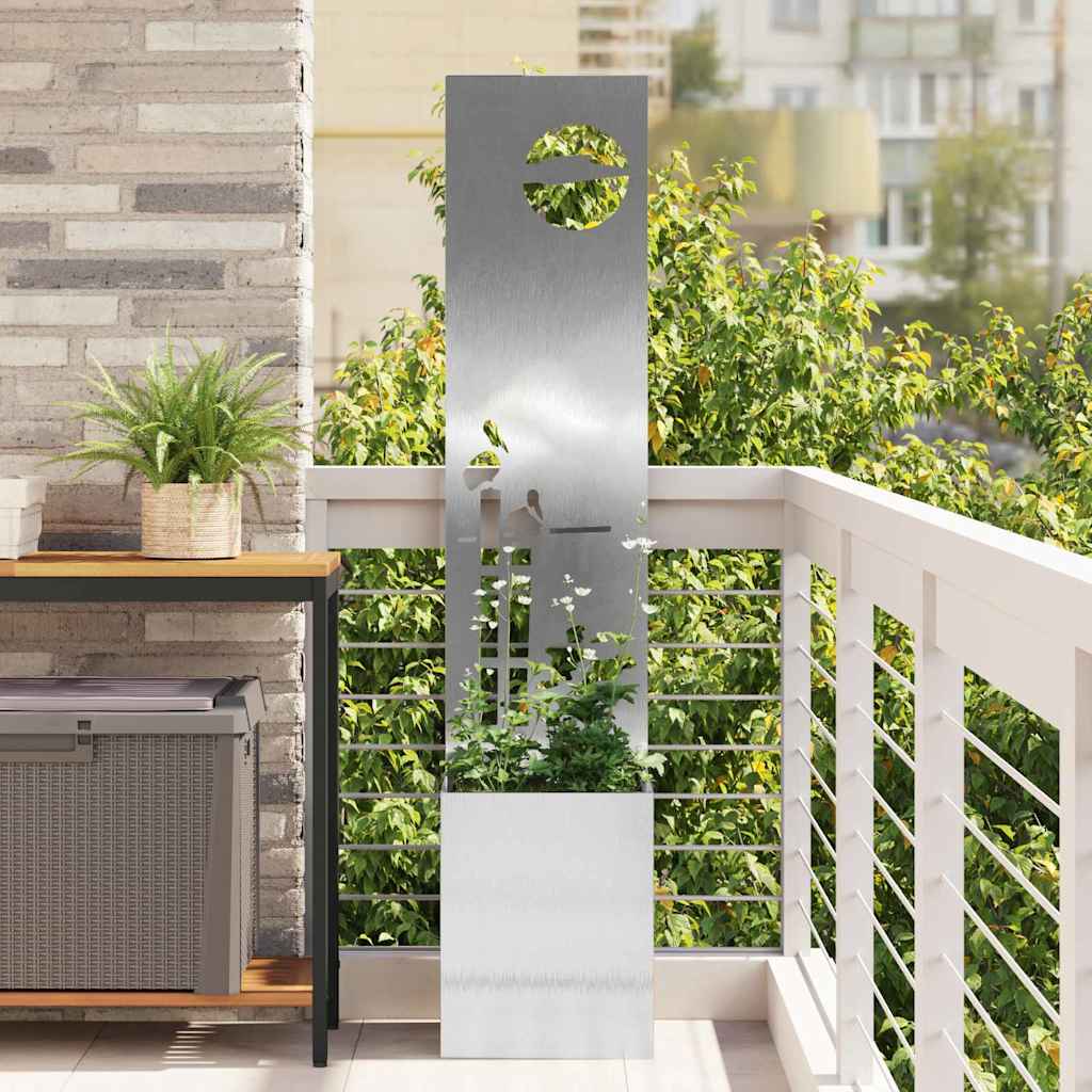 Schermo per privacy in giardino Traforo Argento 32 x 140 cm