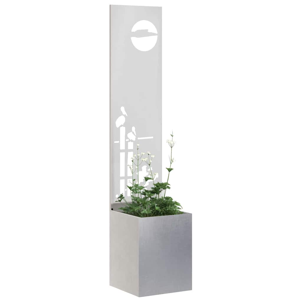 Schermo per privacy in giardino Traforo Argento 32 x 140 cm