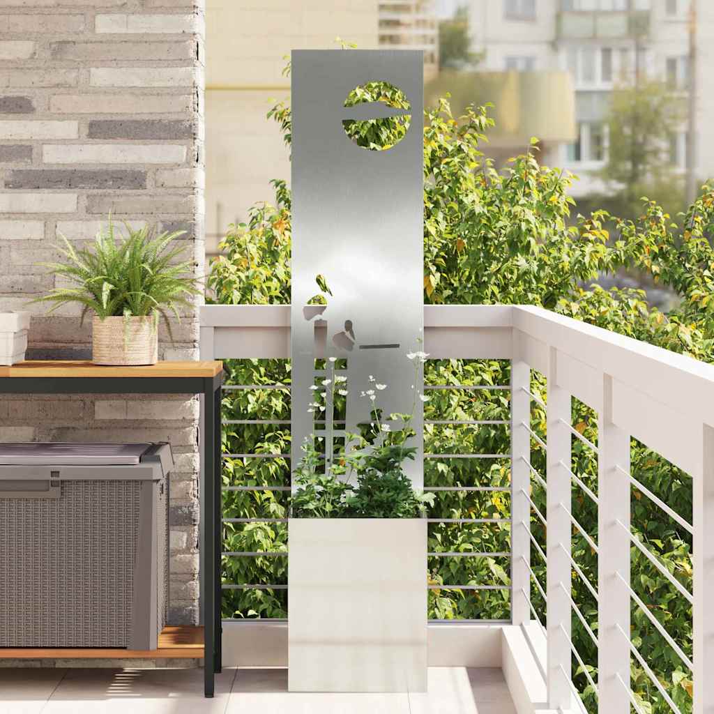 Schermo per privacy in giardino Traforo Argento 32 x 140 cm