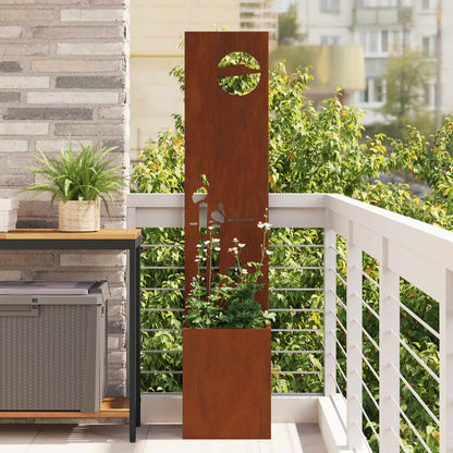Schermo per privacy in giardino Traforo Ruggine 32 x 140 cm