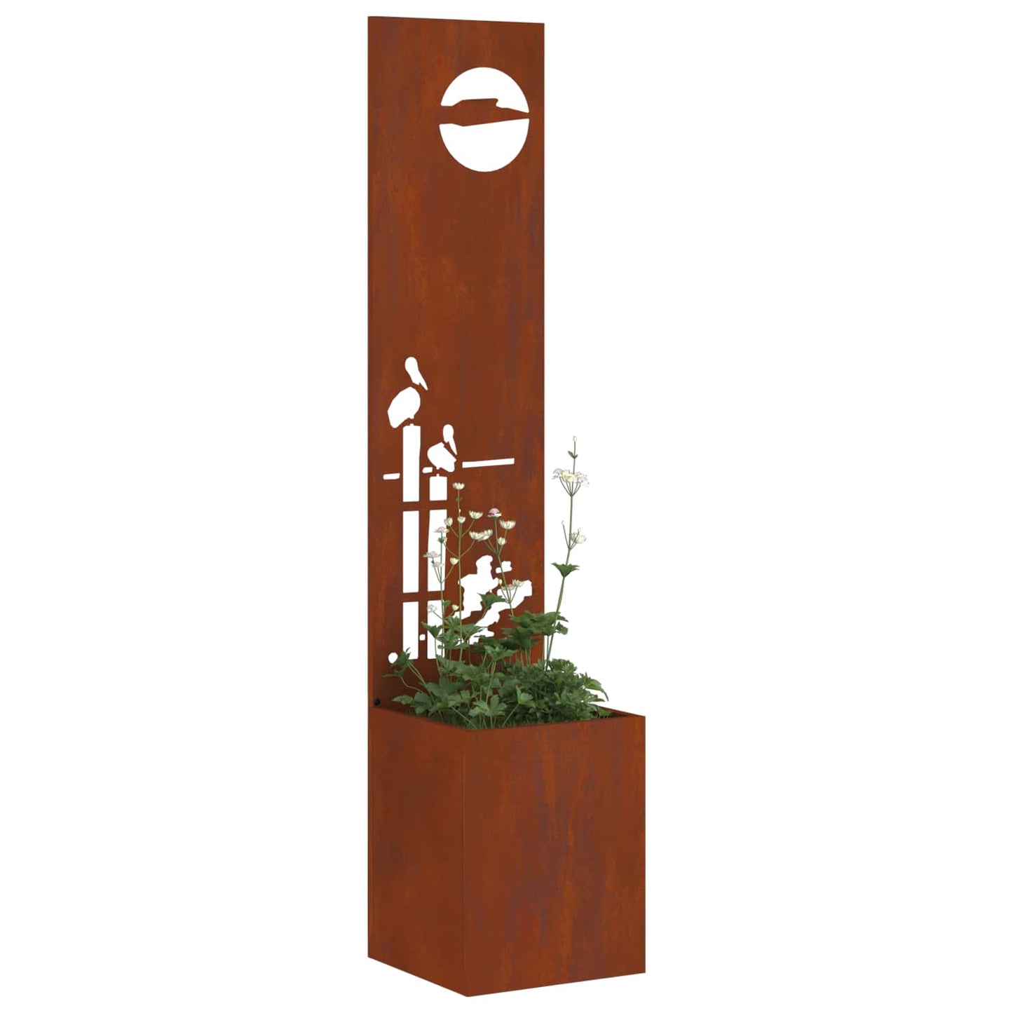 Schermo per privacy in giardino Traforo Ruggine 32 x 140 cm