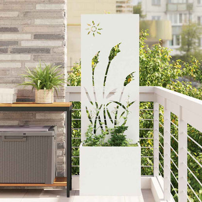 Schermo per privacy in giardino Traforo Bianco 50 x 140 cm