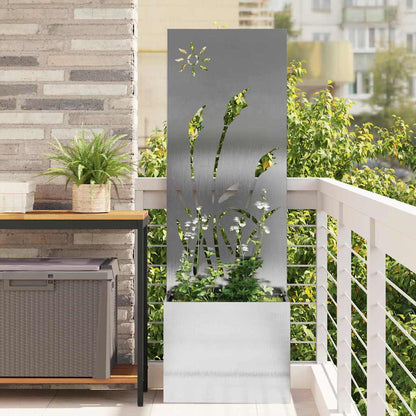 Schermo per privacy in giardino Traforo Argento 50 x 140 cm