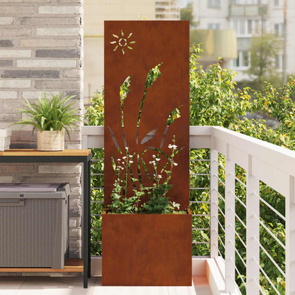 Schermo per privacy in giardino Traforo Ruggine 50 x 140 cm